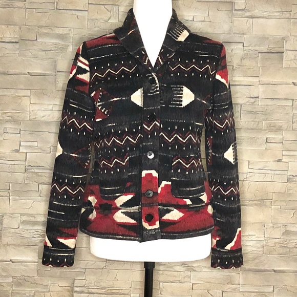 Lauren Ralph Lauren Sweaters - Ralph Lauren red and black Navajo sweater jacket